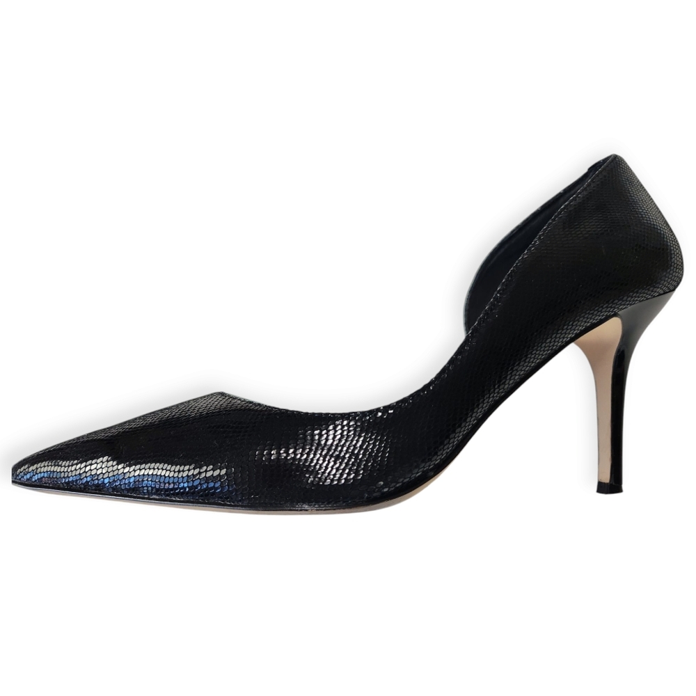 White House Black Market Ella Wavy Leather Pumps Size 7.5M